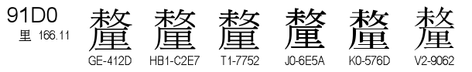 U+91D0